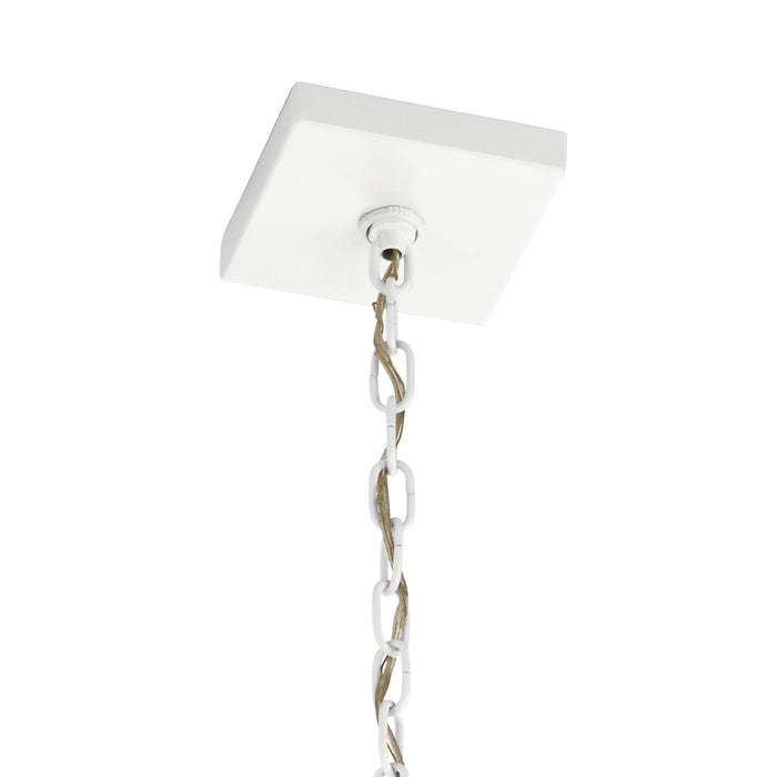 Kichler 52029WHNBR Four Light Foyer Pendant, White