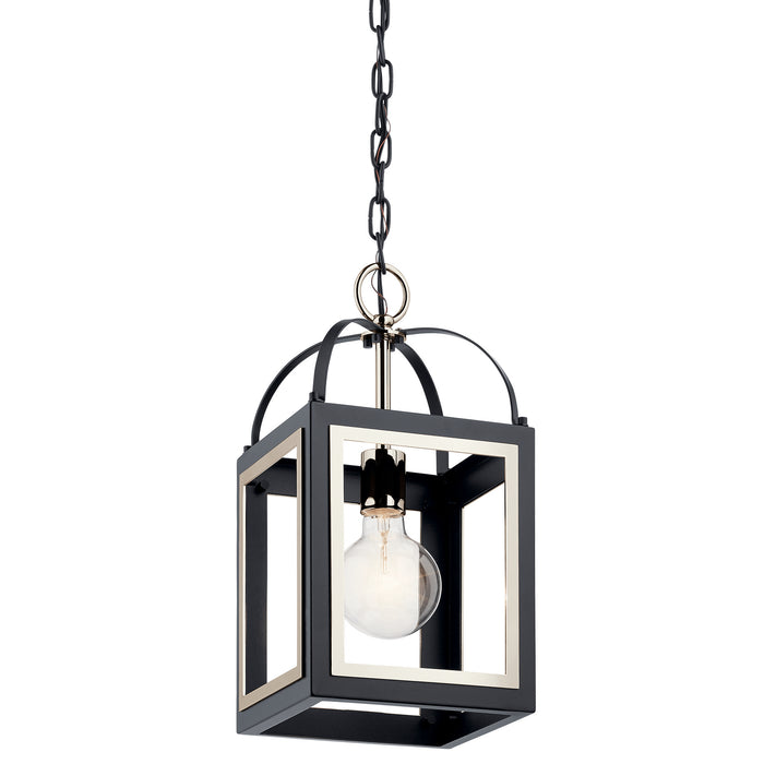 Kichler 52030BK One Light Pendant, Black
