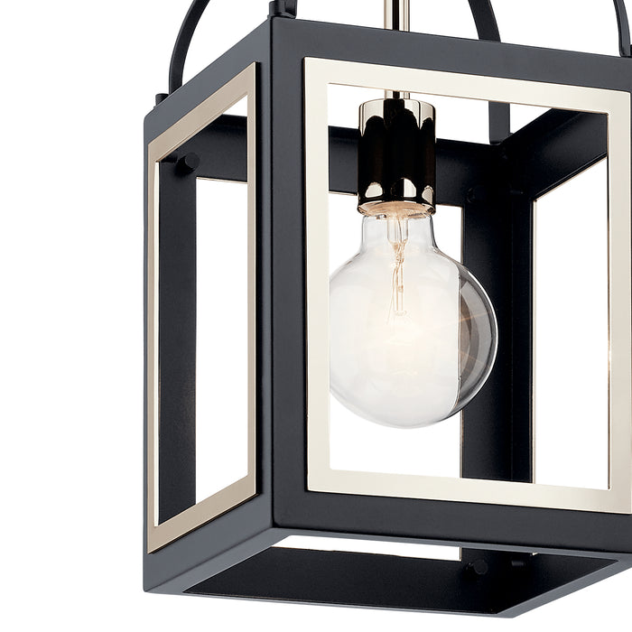 Kichler 52030BK One Light Pendant, Black