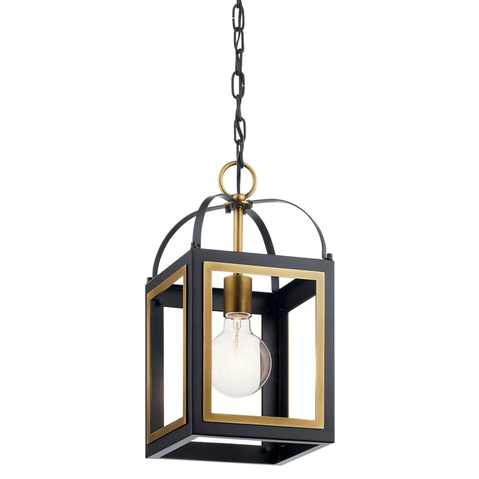 Kichler 52030BKNBR One Light Pendant, Black