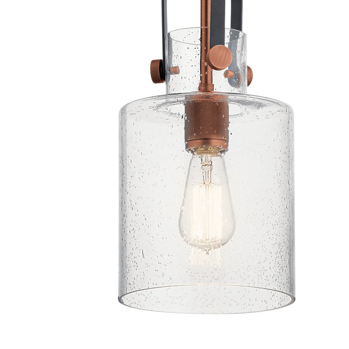 Kichler 52035ACO One Light Pendant, Antique Copper