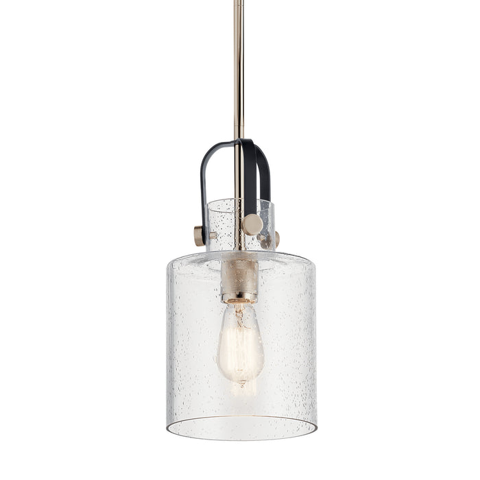 Kichler 52035PN One Light Pendant, Polished Nickel