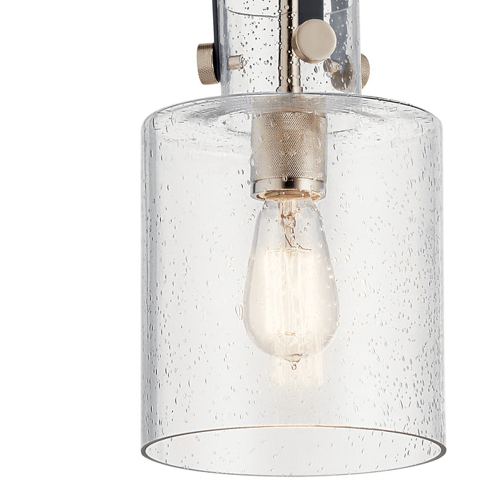 Kichler 52035PN One Light Pendant, Polished Nickel