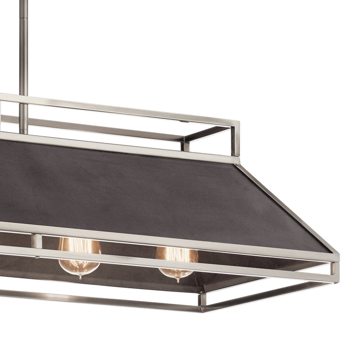 Kichler 52037CLP Five Light Linear Chandelier, Classic Pewter
