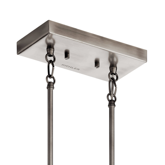 Kichler 52037CLP Five Light Linear Chandelier, Classic Pewter
