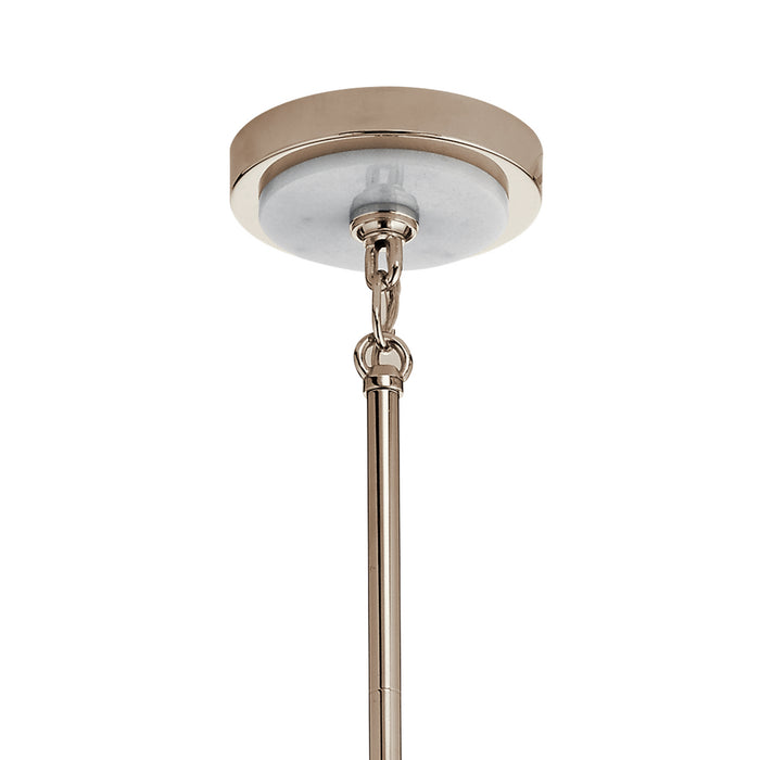 Kichler 52052PN Six Light Chandelier, Polished Nickel