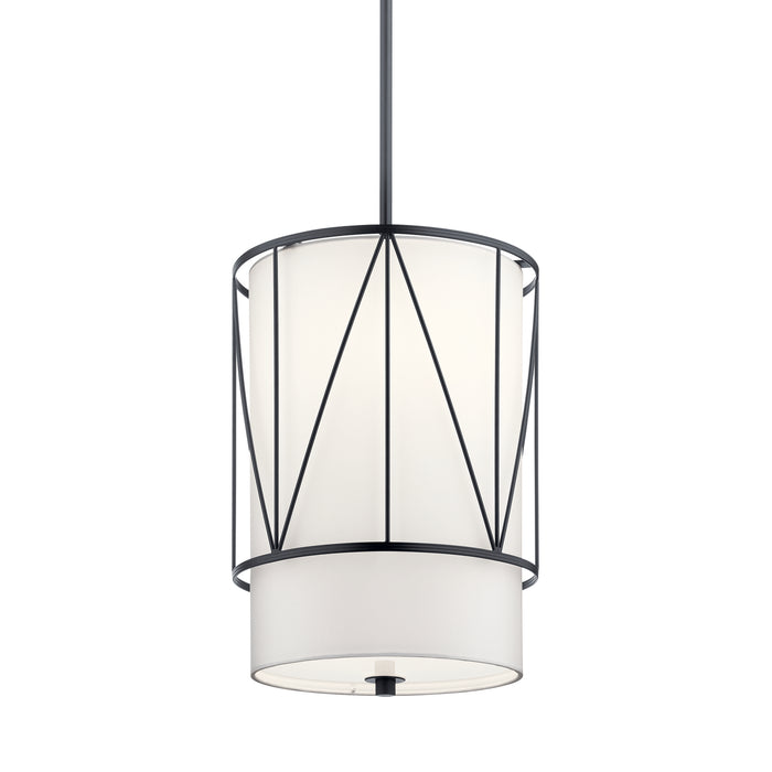 Kichler 52073BK One Light Pendant, Black