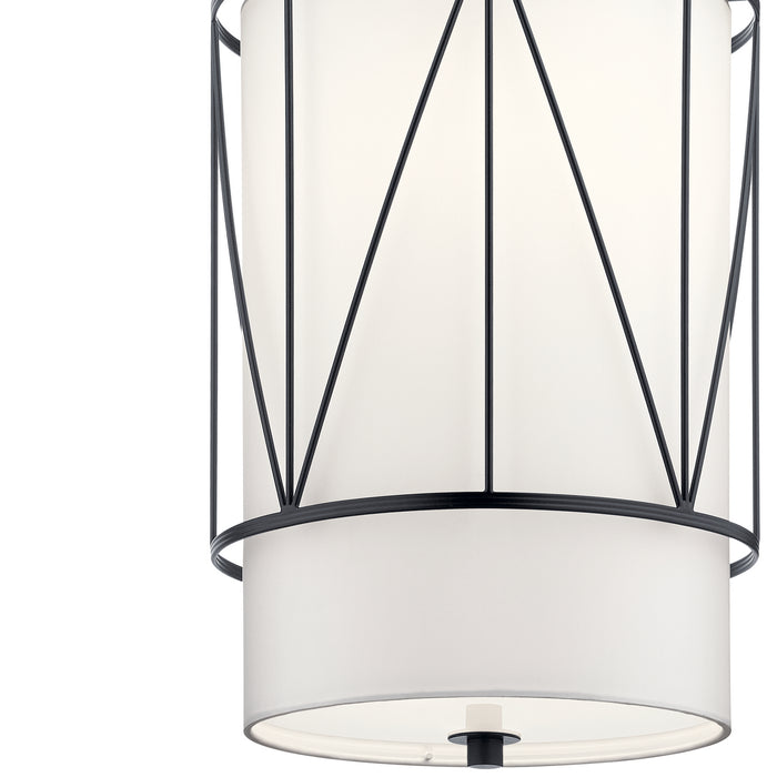 Kichler 52073BK One Light Pendant, Black