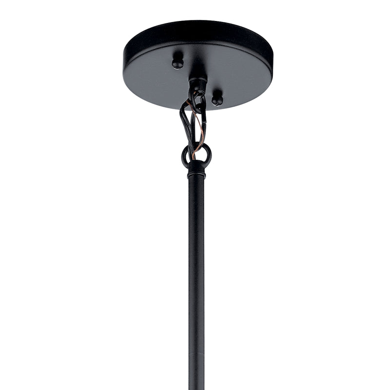 Kichler 52073BK One Light Pendant, Black