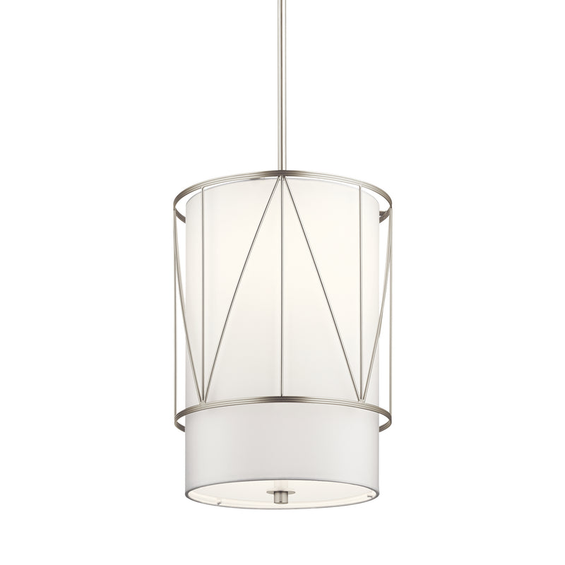 Kichler 52073SN One Light Pendant, Satin Nickel