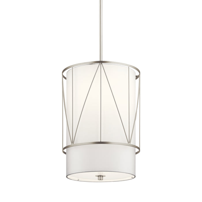 Kichler 52073SN One Light Pendant, Satin Nickel