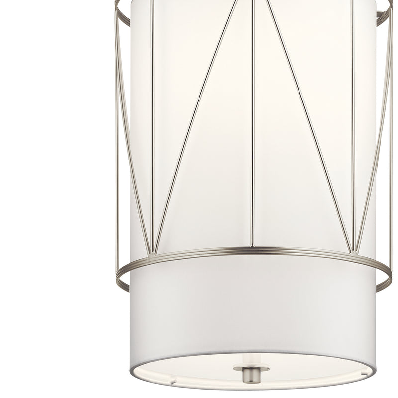 Kichler 52073SN One Light Pendant, Satin Nickel