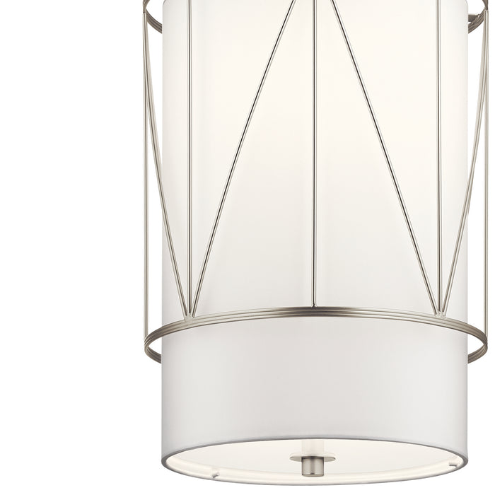 Kichler 52073SN One Light Pendant, Satin Nickel