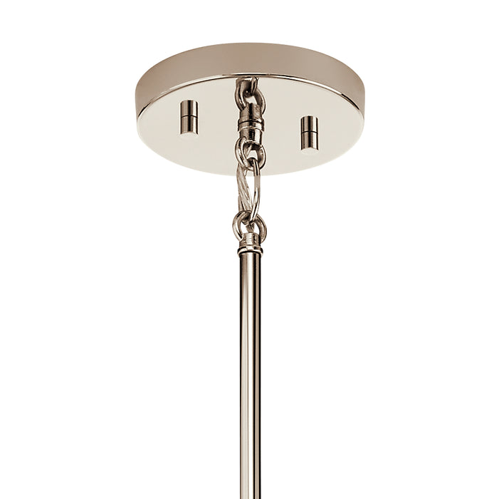 Kichler 52092DAG Six Light Foyer Pendant, Distressed Antique Gray