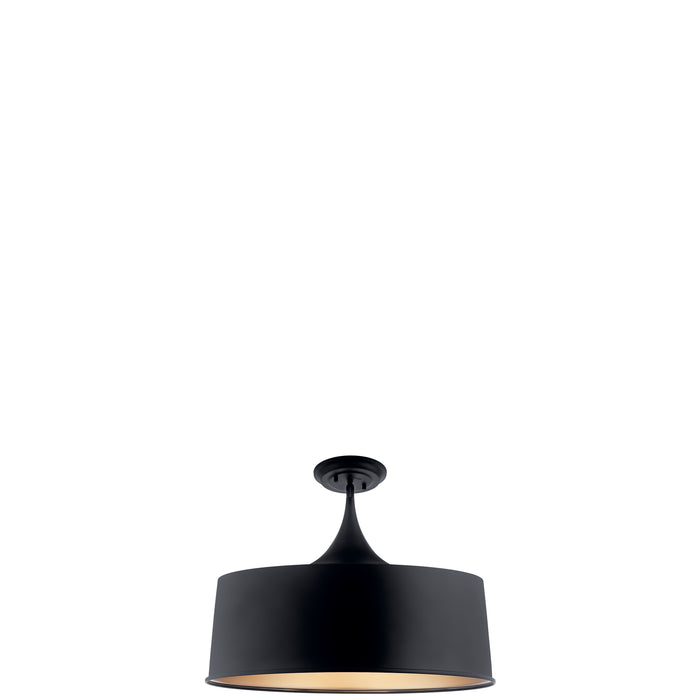 Kichler 52097BK One Light Pendant/Semi Flush, Black