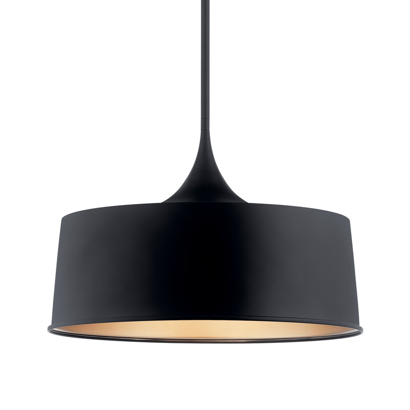 Kichler 52097BK One Light Pendant/Semi Flush, Black