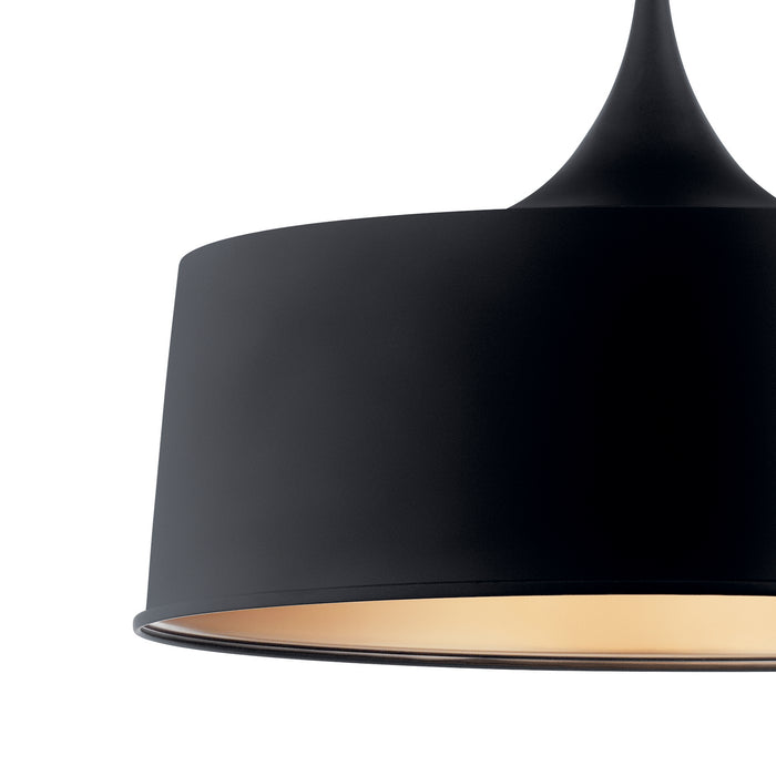 Kichler 52097BK One Light Pendant/Semi Flush, Black