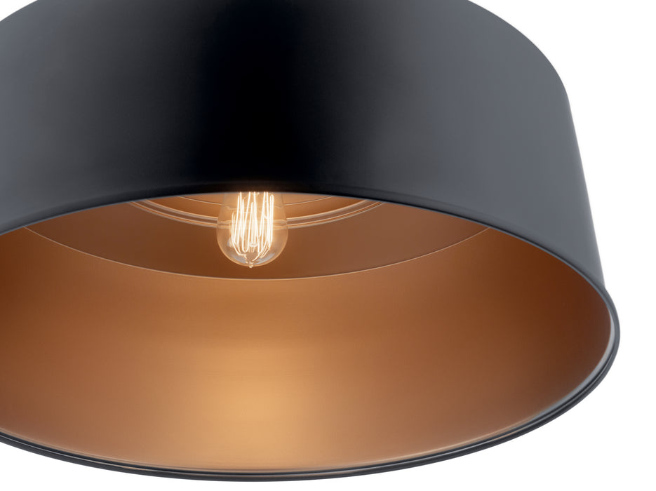 Kichler 52097BK One Light Pendant/Semi Flush, Black