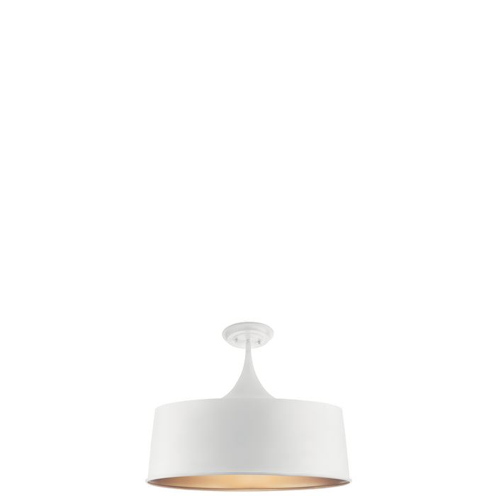 Kichler 52097WH One Light Pendant/Semi Flush, White