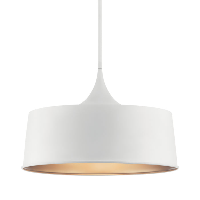 Kichler 52097WH One Light Pendant/Semi Flush, White