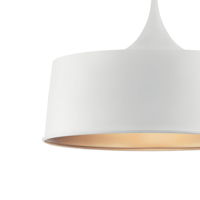 Kichler 52097WH One Light Pendant/Semi Flush, White