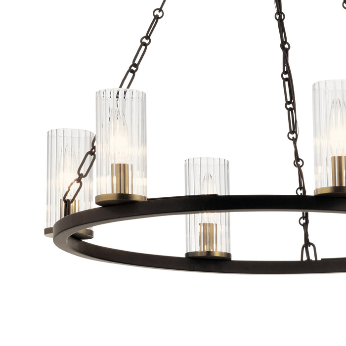 Kichler 52107OZ Six Light Chandelier, Olde Bronze