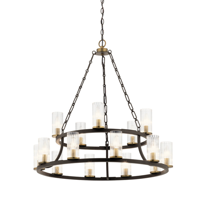 Kichler 52109OZ 15 Light Chandelier, Olde Bronze
