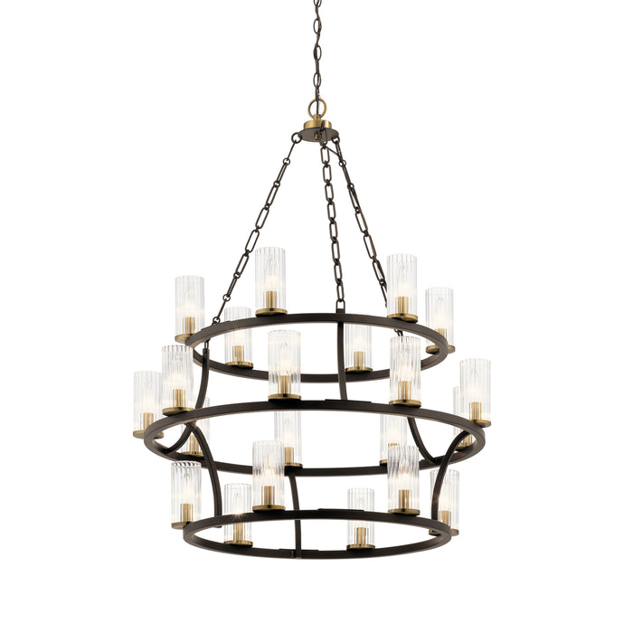 Kichler 52110OZ 21 Light Chandelier, Olde Bronze