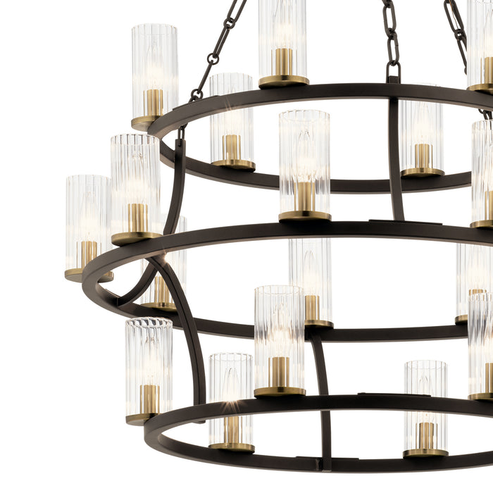 Kichler 52110OZ 21 Light Chandelier, Olde Bronze