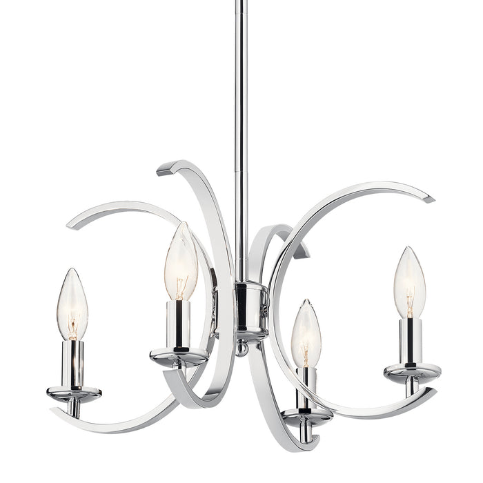 Kichler 52119CH Four Light Pendant/Semi Flush Mount, Chrome