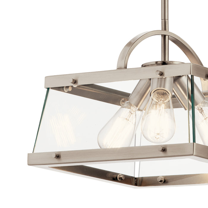 Kichler 52125CLP Three Light Pendant/Semi Flush Mount, Classic Pewter