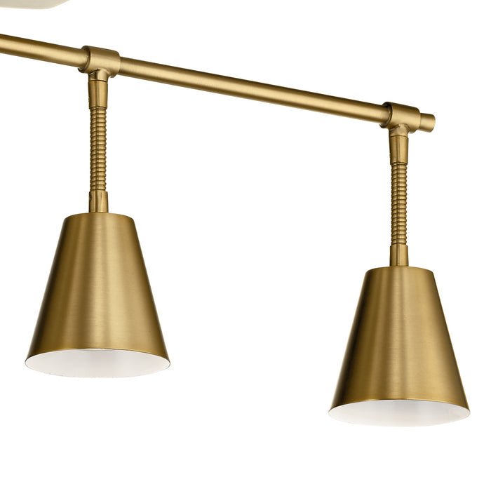 Kichler 52129BNB Four Light Rail Light, Brushed Natural Brass