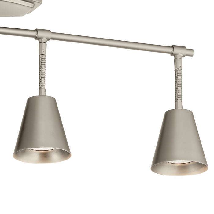 Kichler 52129SN Four Light Rail Light, Satin Nickel