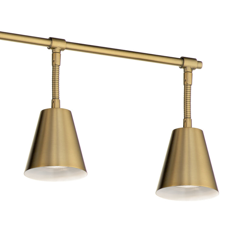 Kichler 52130BNB Six Light Rail Light, Brushed Natural Brass