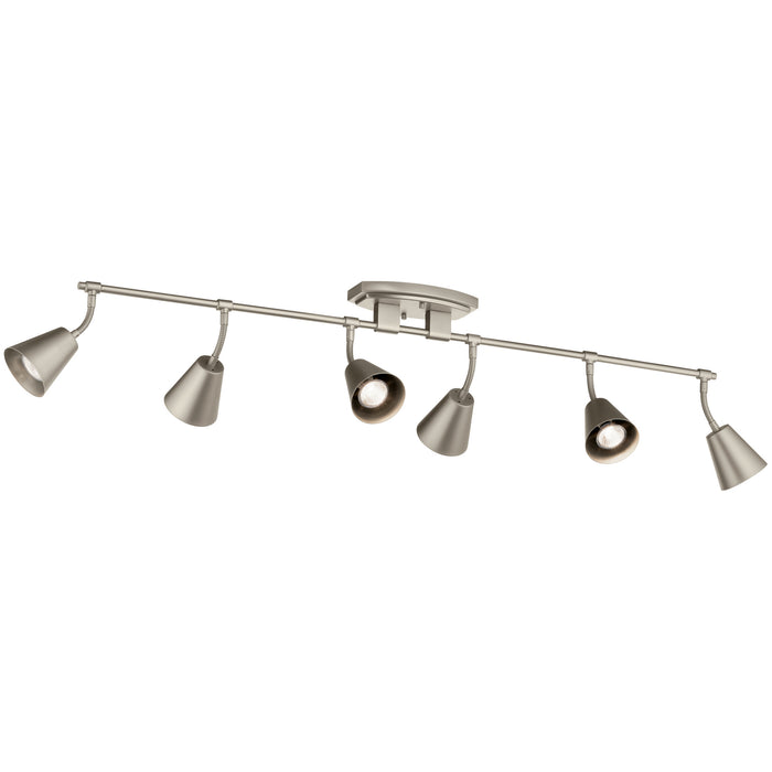 Kichler 52130SN Six Light Rail Light, Satin Nickel