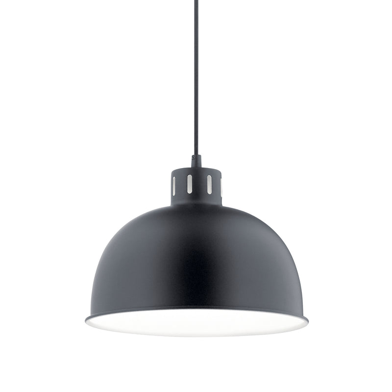 Kichler 52152BK One Light Pendant, Black
