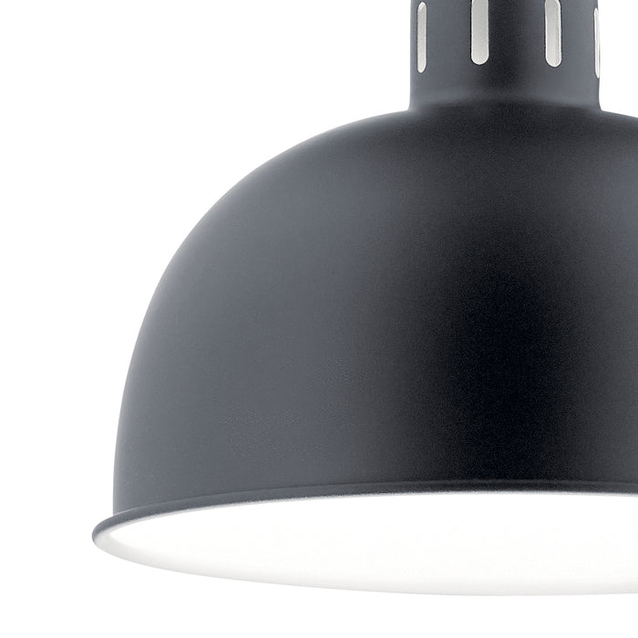 Kichler 52152BK One Light Pendant, Black