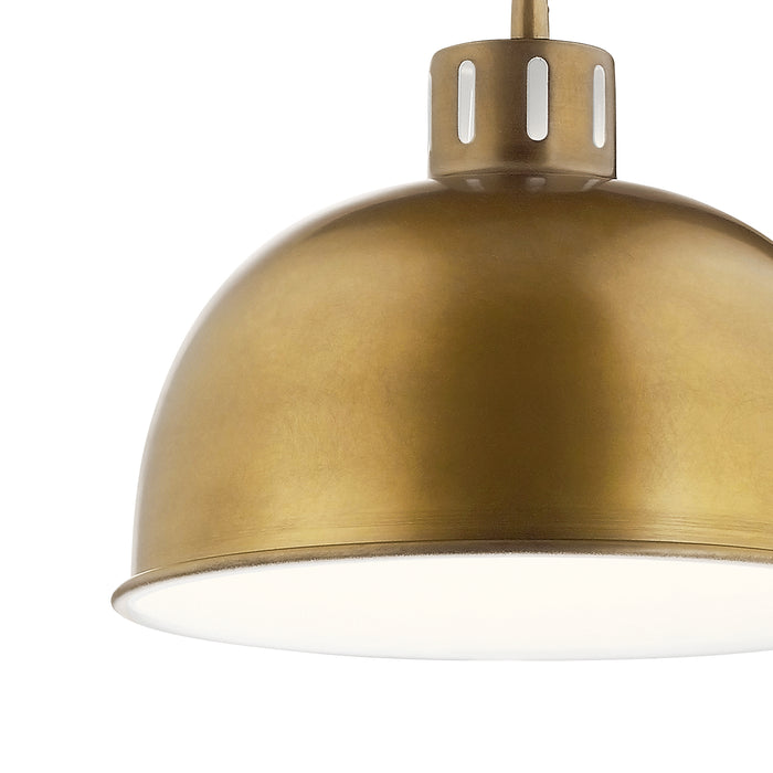 Kichler 52152NBR One Light Pendant, Natural Brass