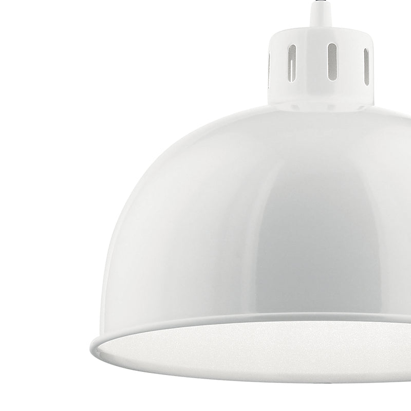Kichler 52152WH One Light Pendant, White