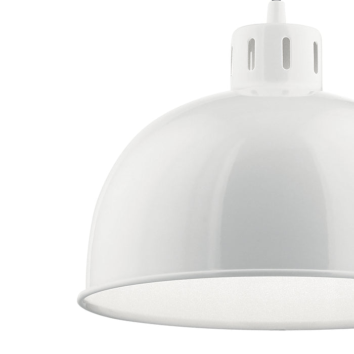 Kichler 52152WH One Light Pendant, White