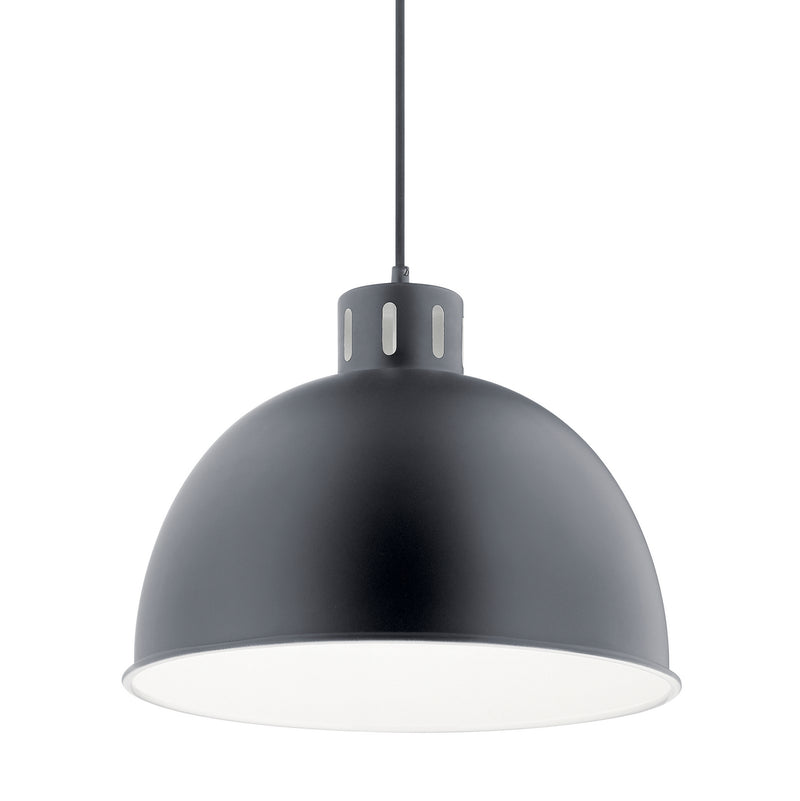 Kichler 52153BK One Light Pendant, Black