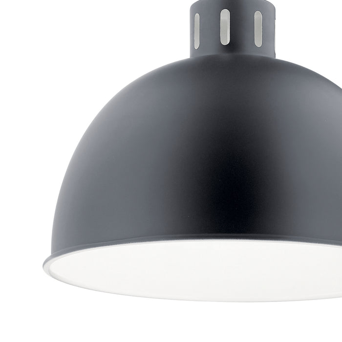 Kichler 52153BK One Light Pendant, Black