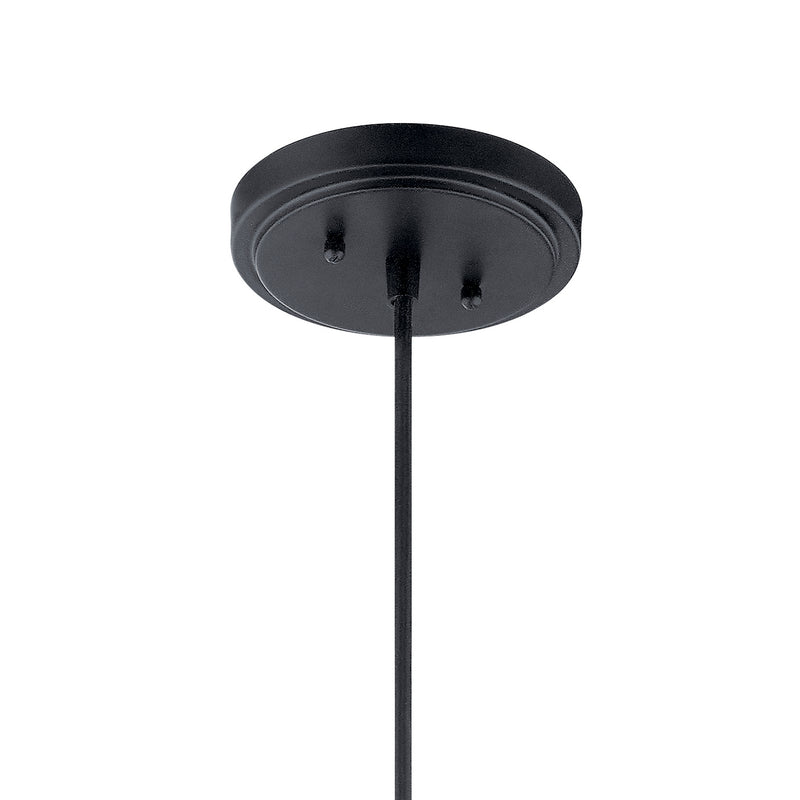 Kichler 52153BK One Light Pendant, Black