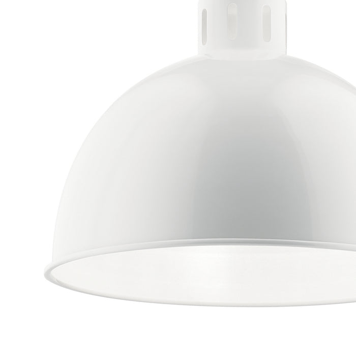 Kichler 52153WH One Light Pendant, White
