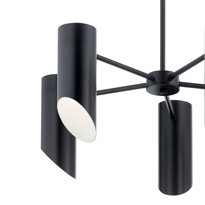 Kichler 52160BK Five Light Chandelier, Black