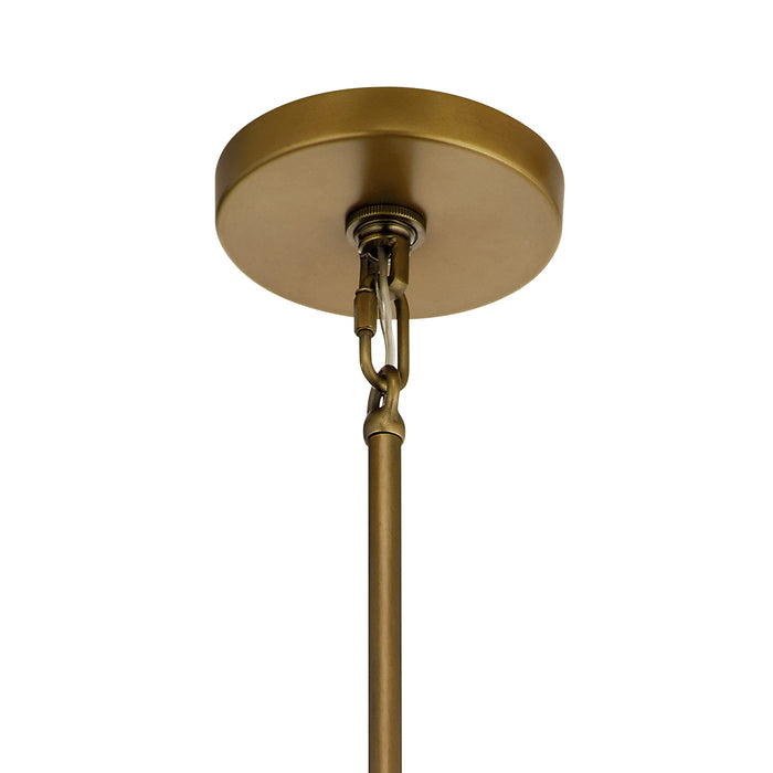Kichler 52160NBR Five Light Chandelier, Natural Brass