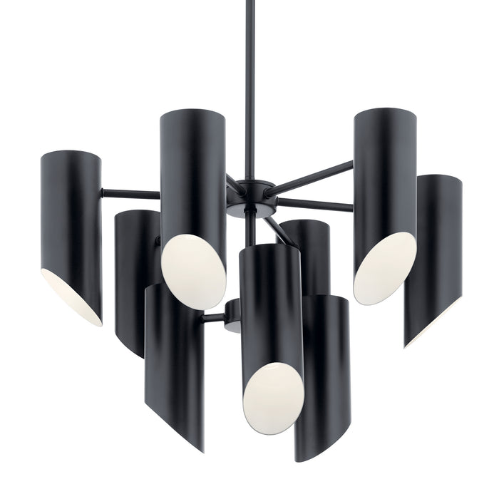 Kichler 52162BK Nine Light Chandelier, Black