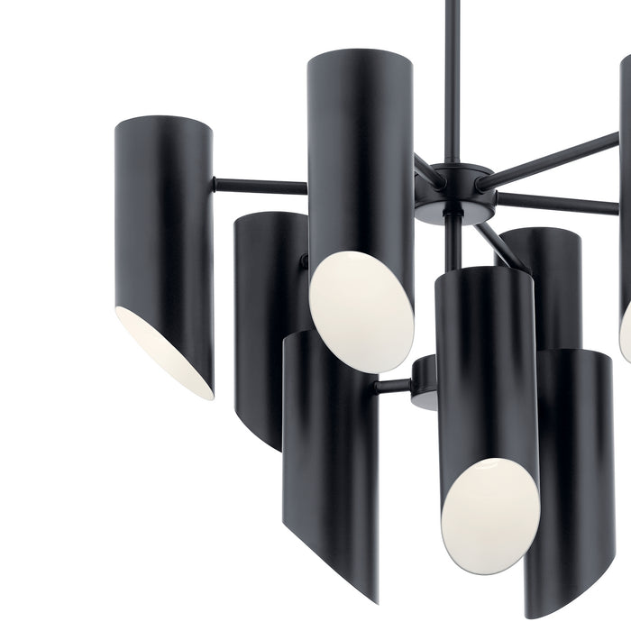 Kichler 52162BK Nine Light Chandelier, Black