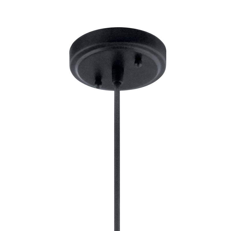 Kichler 52176BK One Light Pendant, Black