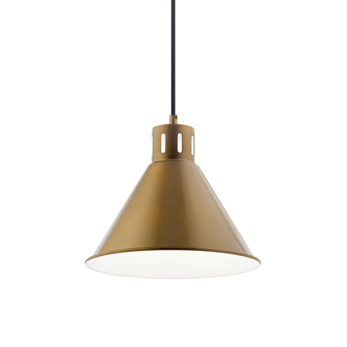 Kichler 52176NBR One Light Pendant, Natural Brass